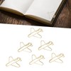 100pcs Paper Clips Portable Anti Electroplating Gold Cute Shaped Metal
