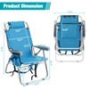 Backpack Beach Chair for Adults, Folding High Beach Chair with