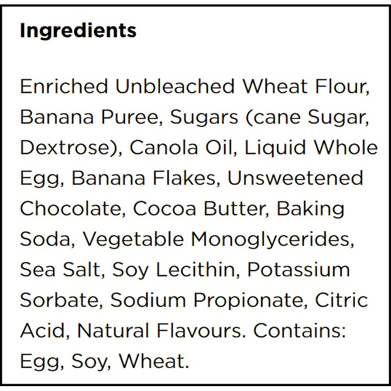 School Safe Chocolate Chip Banana Bread Bars, 8ct., 296g/10.4 oz.,