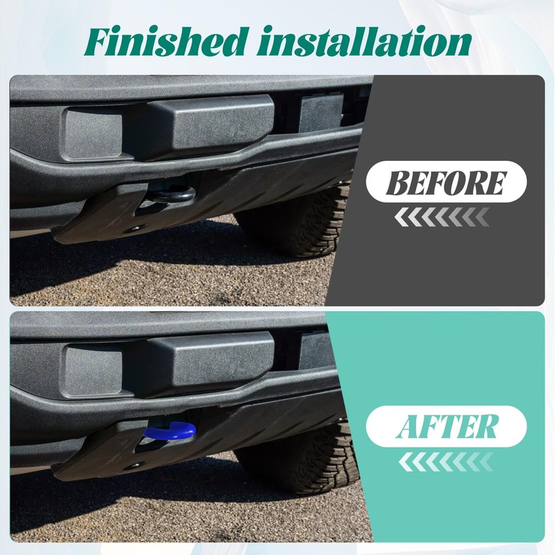 Bilisin Rear Bumper Tow Hook Covers for Ford Bronco 2021-2024+