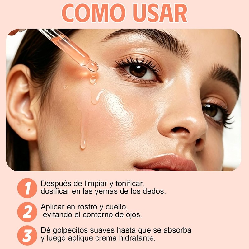 Sérum Facial Salmón PDRN Peptide, para Imperfecciones, Colágeno y Líneas(1)