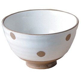 ワールドクリエイト 藍花 茶碗 有田焼 白化粧 水玉 10979