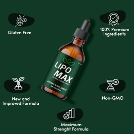 Lipo Max Liquid Supplement, All Natural Max Strength, LipoMax Drops  (1 Pack)