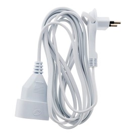 Prolongateur San Terre with Fiche Extra Plate 2x 0.75 White 3 m