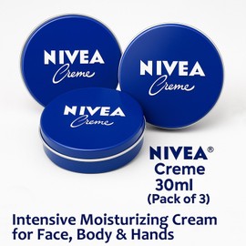 NIVEA® Creme 30ml (Pack of 3, each 30 ml) for Home, Car and On-the-Go