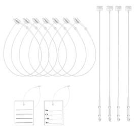 Hezhou Pack of 2000 Safety Threads Transparent Loop Pins Loop Lock Length 180 mm Safety Threads for Labels Loop Ring Threads Thread Price Tag for Clothing Shoes and Other Product Labels