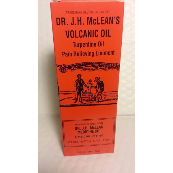 DR. J.H.Mc LEAN'S VOLCANIC OIL 4 FL OZ.  PAIN RELIEVING LINIMENT  118 ML NEW