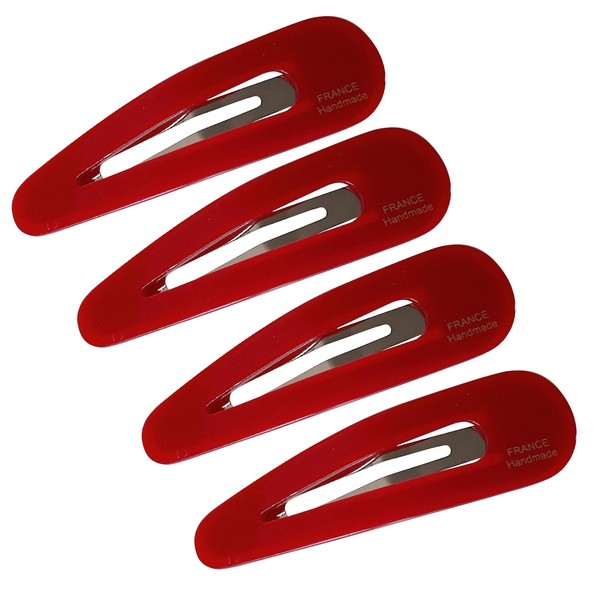 4Pcs Sparkly Christmas Reflect Light Red Snap Clips Shines Spike