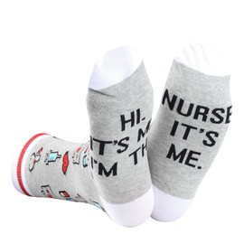 JTOUK Nurse Gift Nurse Week Appreciation Gift Hi It’s Me I’m The Nurse Socks Nursing School Student Graduation Gift (Nurse It’s Me EU)