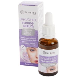 SkinBliss Bakuchiol Toning Serum, Vegan Face Serum with Willow Bark Extract, 99% Natural Ingredients for Refining and Toning Skin, 30 ml