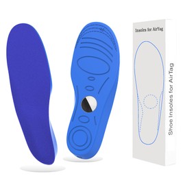 Hgsxst Cartoon Insoles for Airtag Tracking, AirTag Tracker Cover and Kids Kids Adults Comfortable Secure Mounted Shoe Insoles for Shoes Blue (175-190mm)