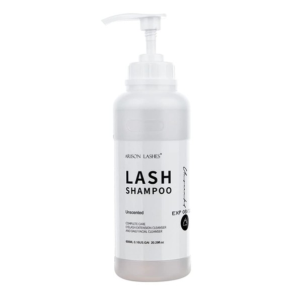 Eyelash Shampoo, Eyelash Shampoo for Eyelash Extensions, Lash Foam Cleanser, 600 ml Eyelash Sham, Eyelash Care (Unscented)