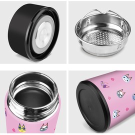 Animal Crossing 17oz, Insulated, Stainless Steel, Leak Proof, Water Bottle (Cat's Meow)