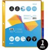 OS Plus 5-Tab Plastic Binder Dividers w/ 2 Pockets, Insertable