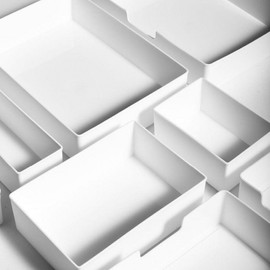 Desk drawer accessory partition storage organizer element company mini plastic case business card case Multi-purpose 4ea