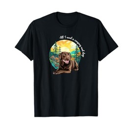 Chocolate Labrador Retriever Gift Shirts & Hoodies Funny Cute Camping Chocolate Lab Lover T-Shirt