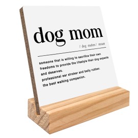 Kunlisa Dog Mom Definition Wooden Plaque Sign, Dog Mom Gifts, Home Decor