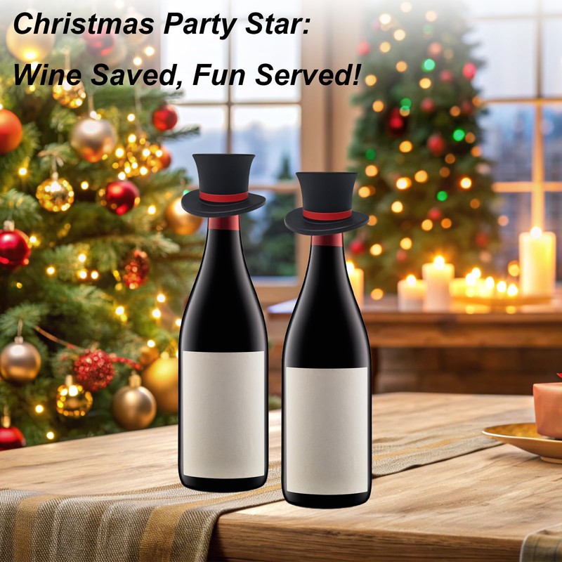 Hat Shaped Silicone Wine Bottle Stoppers – Funny Reusable Caps