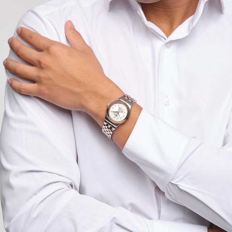 Swatch I Medium Unisex Watch Dress Stainless Steel Grey Quartz