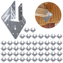 Hurricane Ties for Rafters 50 Pack, 18-Gauge Hurricane Roof Straps for Shed, Heavy Duty Galvanized Rafter Ties, Hurricane Wood Clips Rafter Brackets Joist Brackets