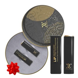Kiss Collection Natur Unique - Gift Box Christmas Women Black and Gold, Perfect as a Gift for Mother with Intensive NoAge & Lip Scrub-NoAge | Set Antiage Lips | Gift for Women Elegant