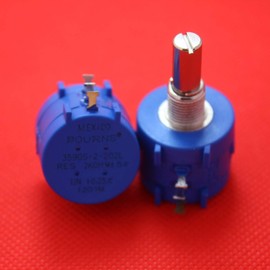 Onwon 100 Ohm Resistor 10 Turn Potentiometer 2W Wirewound Multi-Turn Adjustable Precision Potentiometer with 10 Turn Counting Dial Rotary Knob 6mm Shaft (100 Ohm)