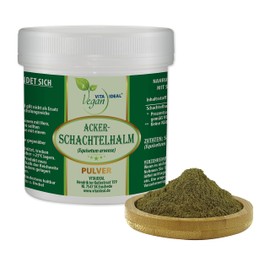 VITA IDEAL Vegan® field - horsetail - herb 300 g powder - tin herb - Equisetum arvense - daily serving 700 mg horsetail herb, natural, vegetable and without additives, includes measuring spoon.