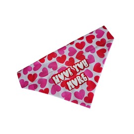 Woof You More Over the Collar Dog Bandana That Slips onto Their Existing Collar Size (XXL)