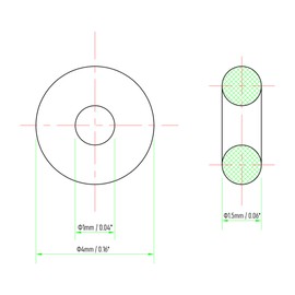 FOCMKEAS 50 PCS Silicone O-Rings, 4mm OD 1mm ID 1.5mm Width VMQ Seal Gasket for Wide Variety of Sealing Applications, Red