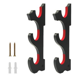 Jwinkumy Wall Mounted Sword Rack 3 Tiers - Katana Sword Hanger Display Stand Red Velvet Lining for Lightsaber Katana