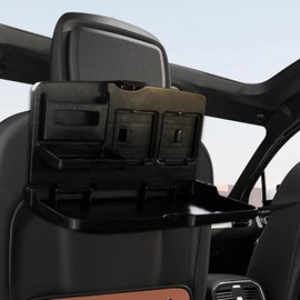 Backseat Tray Table for Cars Kids - Cup Holder for Backseat,Folding Interior Beverage Food Holder for Long Distance Driving Road Trip Camping Family Travel