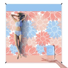 HIHOHO Beach Blanket Waterproof Sandproof Extra Large Beach Mat 79" X 83"/120"x108"for 1-8 Adults Quick Drying Durable Outdoor Picnic Mat for Beach Travel Camping Hiking