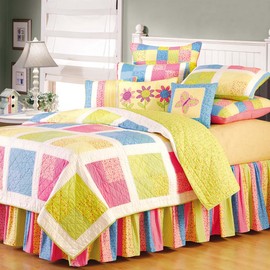 C&F Home Elianna King Quilt 100% Cotton Lightweight Machine Washable Reversible Bedspread Coverlet King Multicolored