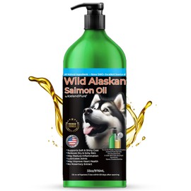 Iceland Pure Wild Alaskan Salmon Oil for Dogs & Cats, Omega-3 Fish Oil, Liquid Supplement for Pets, Supports Immune System & Heart Health, 33oz