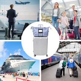 Vigorport Luggage Straps, Bag Bungee for Luggage, High Elastic Travel Belt Add a Bag Luggage Strap for Suitcases Adjustable Strap with ID Tags (2 X Black, Normal)