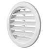 La Ventilazione T10B White Plastic Round Air Vent Grille 120mm