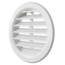 La Ventilazione T10B White Plastic Round Air Vent Grille 120mm Diameter