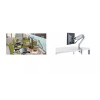 SteelCase FYI FPASINGLECC Monitor Arm Stand w/C-Clamp Tilt Pan VESA
