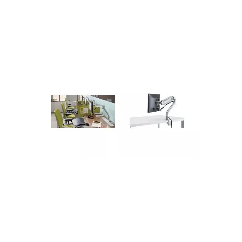 SteelCase FYI FPASINGLECC Monitor Arm Stand w/C-Clamp Tilt Pan VESA