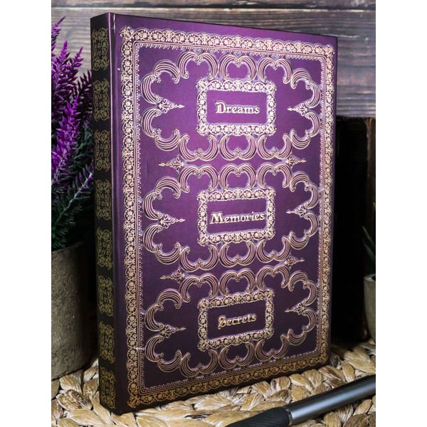 Ebros Gift Dreams Memories Secrets Floral Scroll Art Embossed Blank