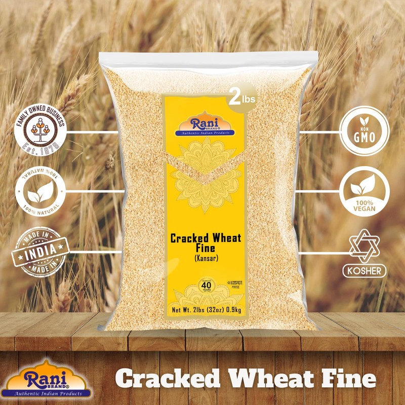 Rani Cracked Wheat Fine (Kansar/Bulgur Wheat#1) 32oz (2lbs) 908g ~