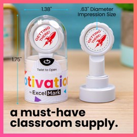 ExcelMark Teacher Stamp of Encouragement – Choose from 5 Colors (Getting There! Rocket)