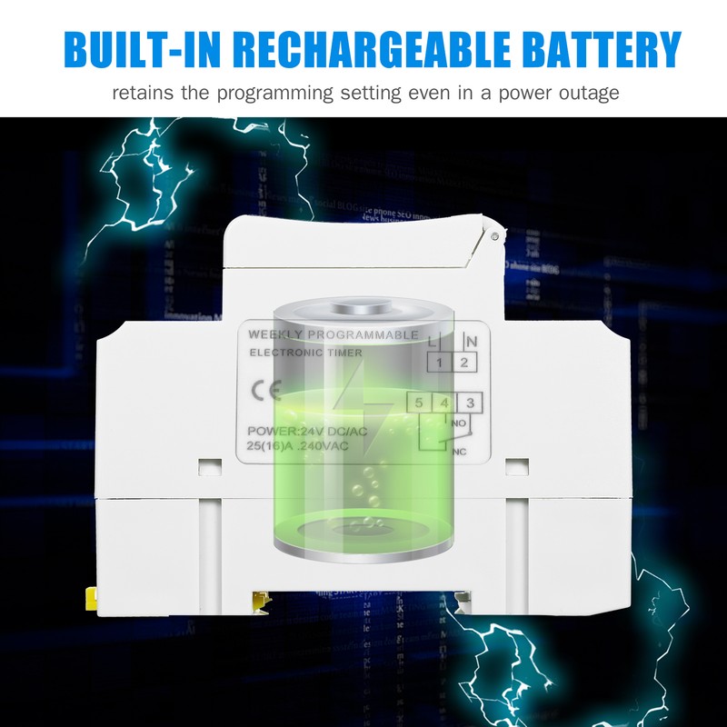 THC15A Digital LCD Power Programmable Timer Switch Relay 16A Amp
