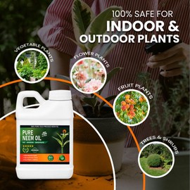 Yield Titan's 100% Pure Cold Pressed Concentrated Neem Oil for Indoor and Outdoor Plants and Vegetable (1Gal)