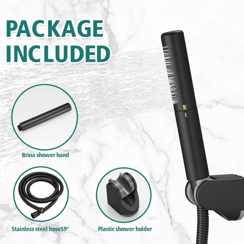Homipro Matte Black Brass 2 In 1 Function High Flow