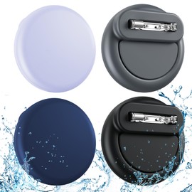 Waterproof AirTag Holder for Kids (4 Pack), AirTag Hidden Kids Holder with Invisible Pin, Anti Lost, for Kids, Elderly, Luggage, Clothing, Backpack, Family Travel. (Black,Navy,Grey,Purple)
