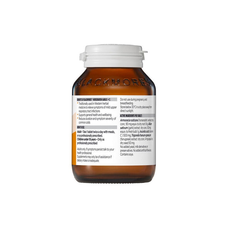 Blackmores Horseradish Garlic + C 90 Tablets