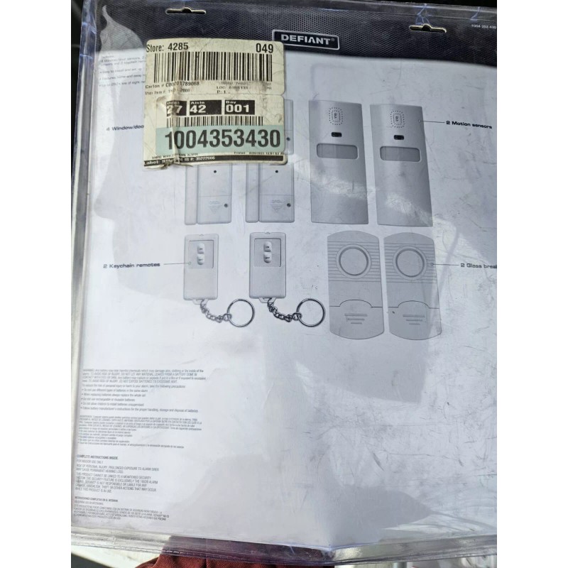 Defiant Lot of 2 Defiant Wireless Home Security Protection System