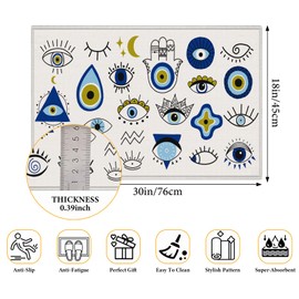 COSHARKLY Boho Eye Door Mat Welcome Mat Outdoor Doormat Indoor Entrance Non Slip Doormats for Home Front Door Rugs Outdoor Indoor Decorations 17 * 29.5"