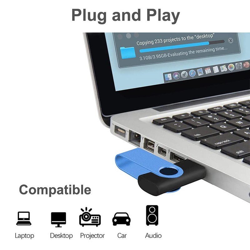 ABLAZE Memoria USB de 2 GB, USB Paquete de 20